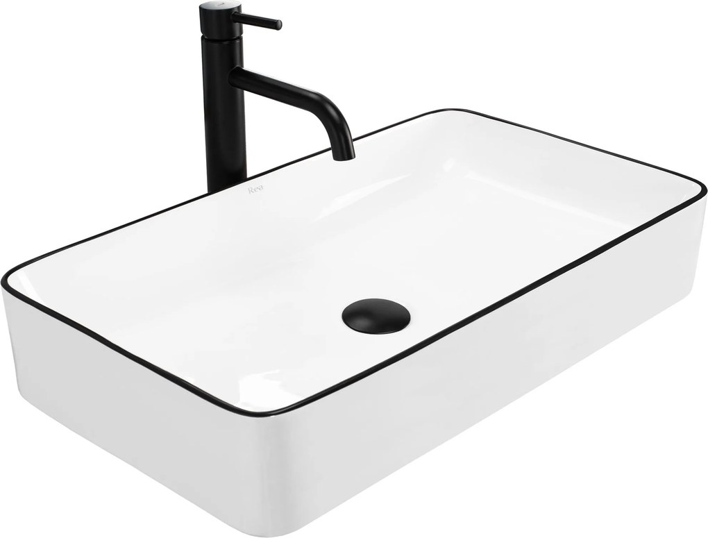 Opzetwastafel Denis Black Edge