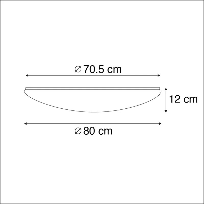 LED plafondlamp met dimmer 80cm stereffect met afstandsbediening - Extrema Modern rond Binnenverlichting Lamp