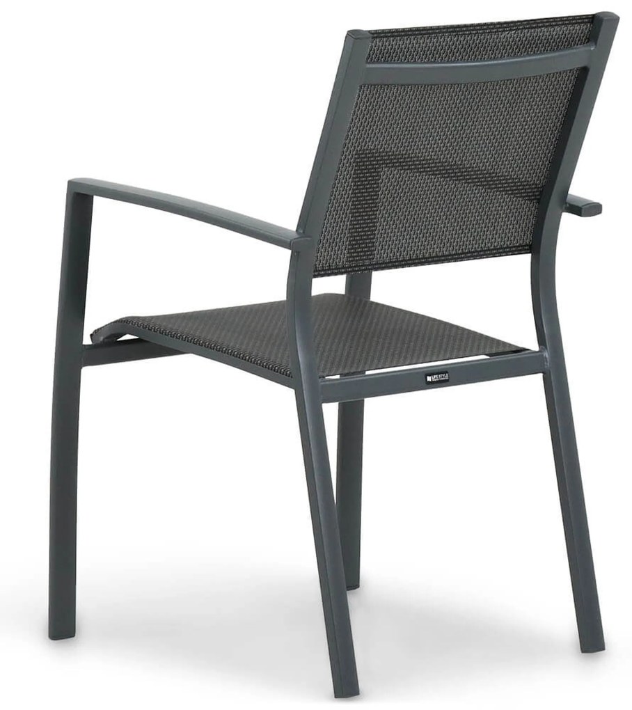 Tuinset 4 personen 100 cm Aluminium/textileen Grijs Lifestyle Garden Furniture Sella/Borello