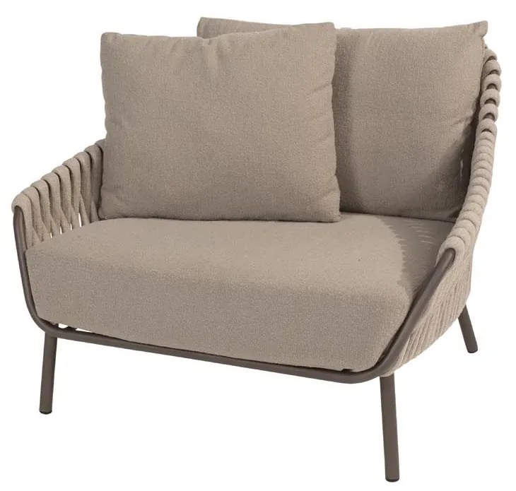 4 Seasons Outdoor Montera loungestoel XL terre SALE Loungestoel   bruin weerbestendig