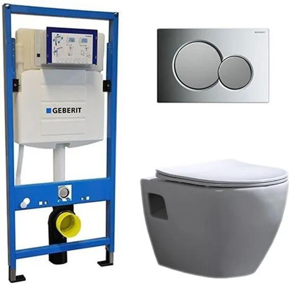 Geberit UP 320 Toiletset - Inbouw WC Hangtoilet Wandcloset - Daley Flatline Geberit Sigma-01 Chroom/mat Chroom