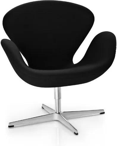Fritz Hansen Swan Chair loungestoel zwart Hallingdal 190