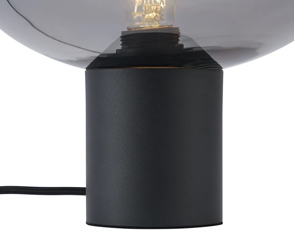 Design tafellamp zwart met smoke glas - Umbrella