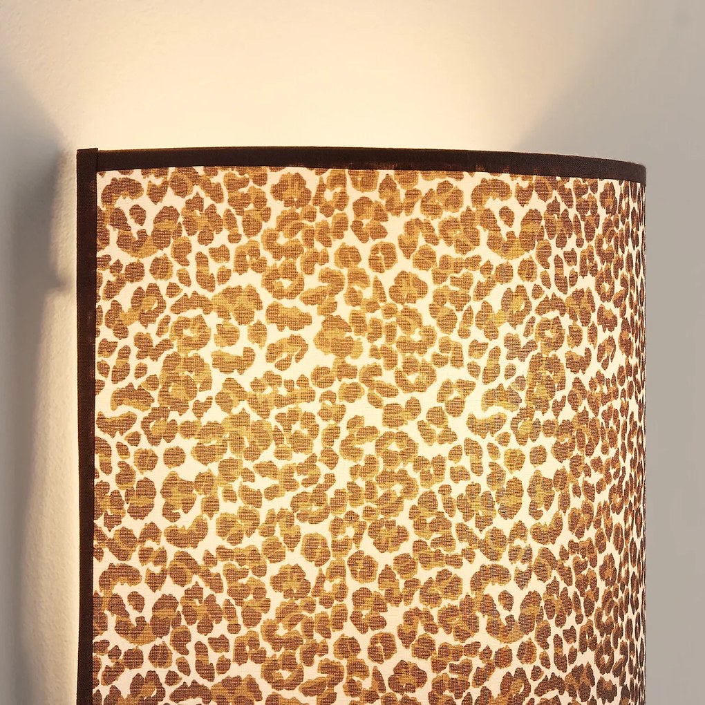 Katoenen wandlamp met luipaardprint Aretha