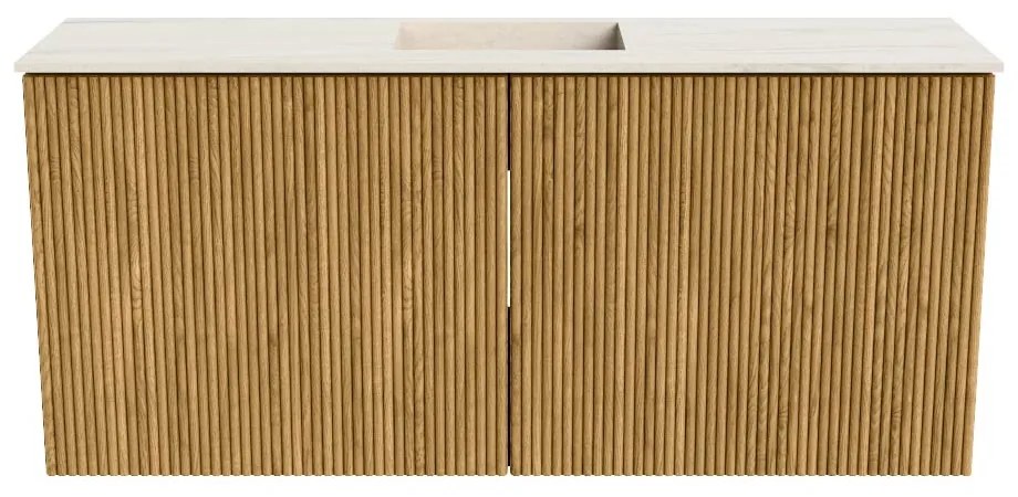 Mondiaz Joya DLux 90cm toiletmeubel oak met wastafel faye midden 1 kraangat meli