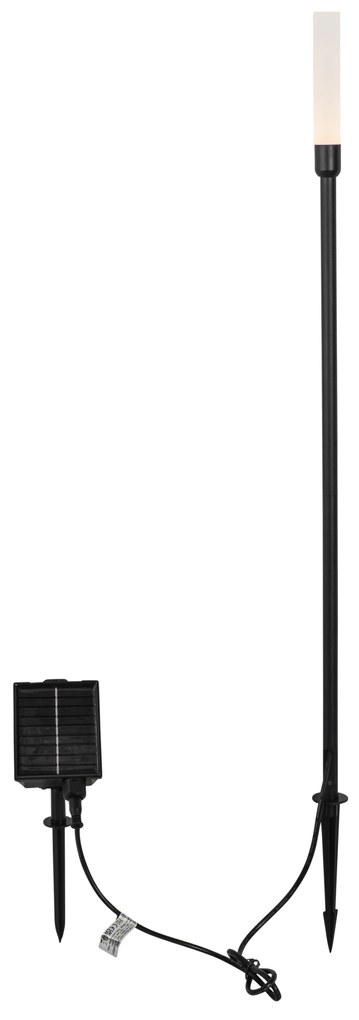 Buiten vloerlamp zwart incl. LED oplaadbaar en solar - Barry