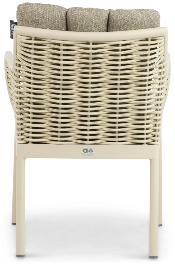 Tuinstoel Aluminium/Wicker Taupe-naturel-bruin Apple Bee Milou