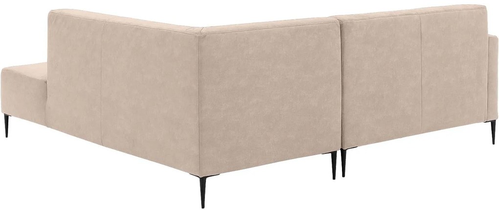 Goossens  Key West beige, micro leer, 2-zits, modern design met ligelement rechts