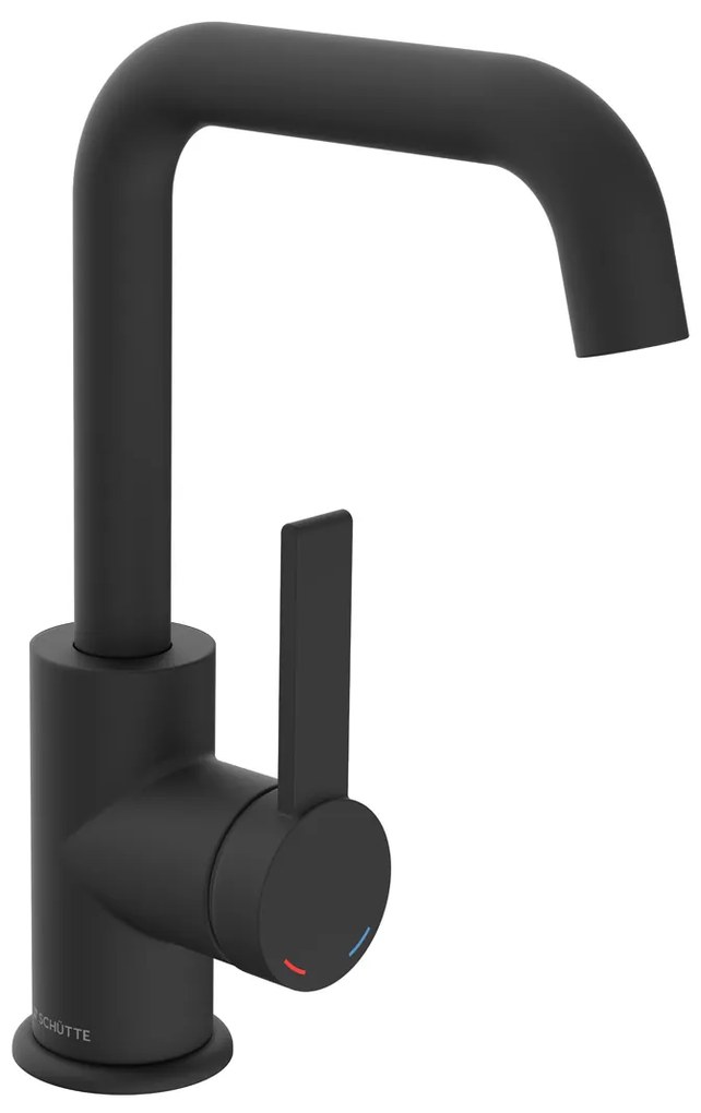 Schutte Los angeles wastafelkraan met draaibare uitloop zwart mat