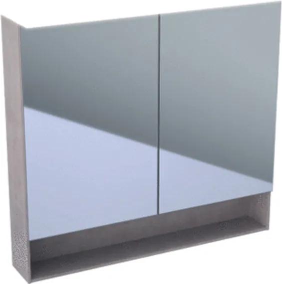 Geberit Acanto spiegelkast m. 2 dubbelzijdige spiegeldeuren m. LED verlichting 90x83x21.5cm 500.646.00.2