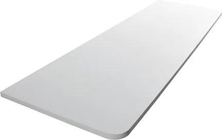 Wastafelblad Ideavit Solidtondo Rechthoek 150x48x2cm Solid Surface Mat Wit Zonder Afvoergat