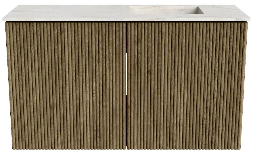 Mondiaz Joya DLux 70cm toiletmeubel dusk met wastafel faye rechts 1 kraangat ostra