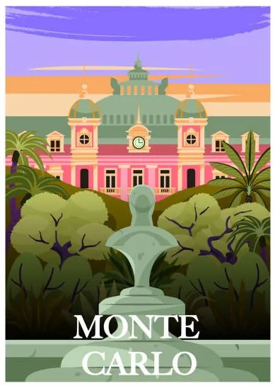 Ilustratie Travel Destination Vector Poster, Rudzhan Nagiev
