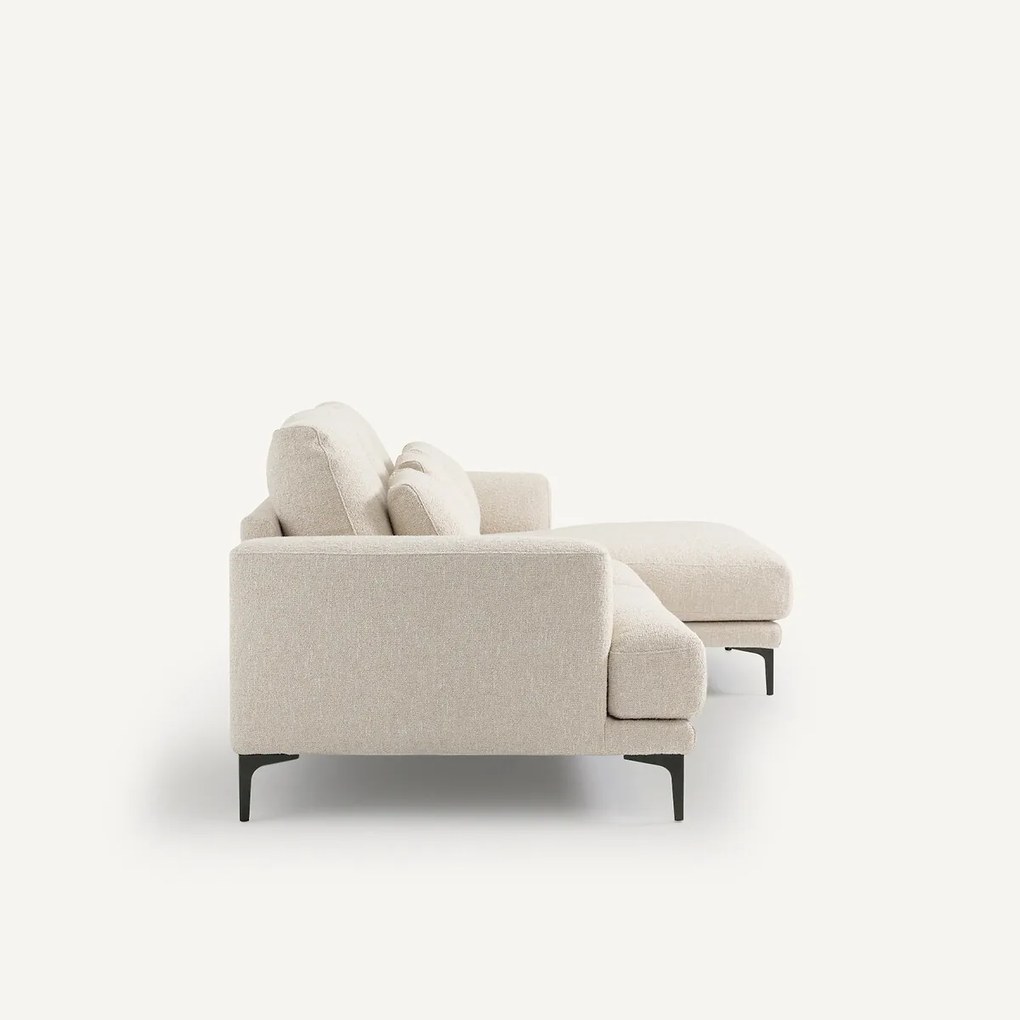 Zitbank met hoek rechts in bouclé, Marsile