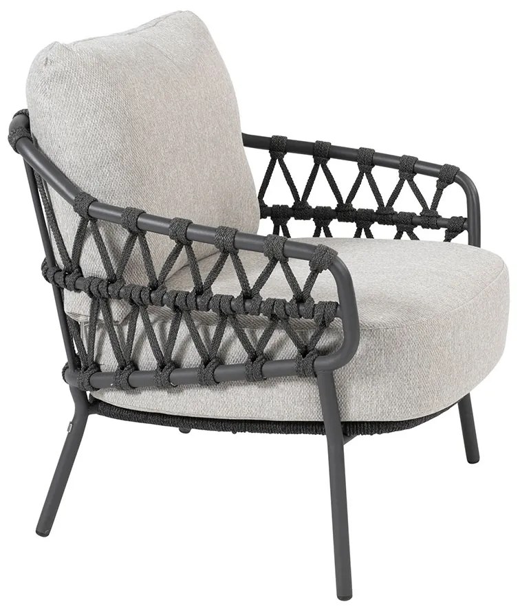 4 Seasons Calpi lage lounge dining stoel - antraciet