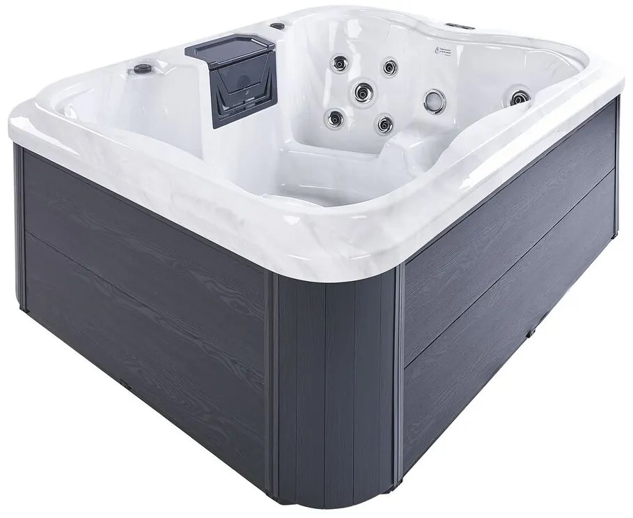 Vierkante Hot Tub met LED Wit ARCELIA Beliani