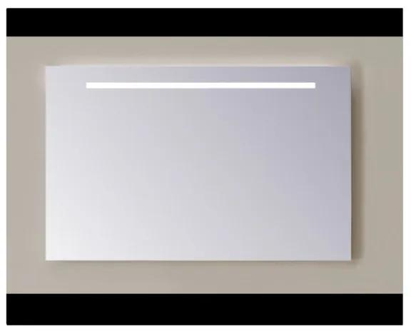 Sanicare Q-mirrors spiegel zonder omlijsting / PP geslepen 60 cm 1 x horizontale strook met warm white leds LW1.60060