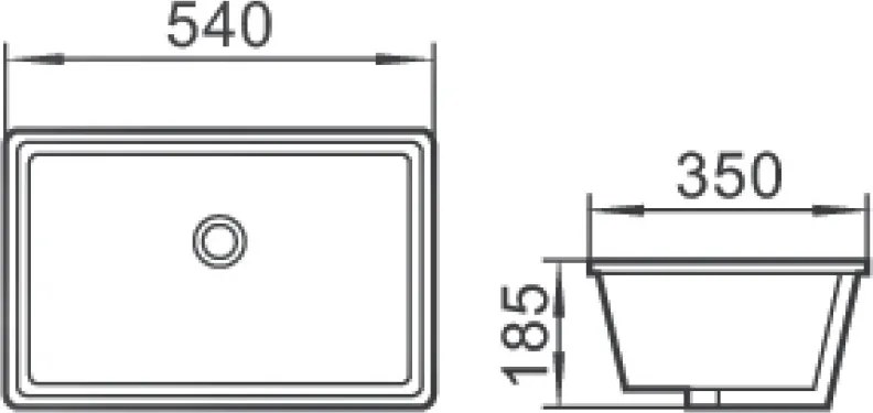 Mexen Venus onderbouw wastafel 54 x 35 cm, wit - 25415400