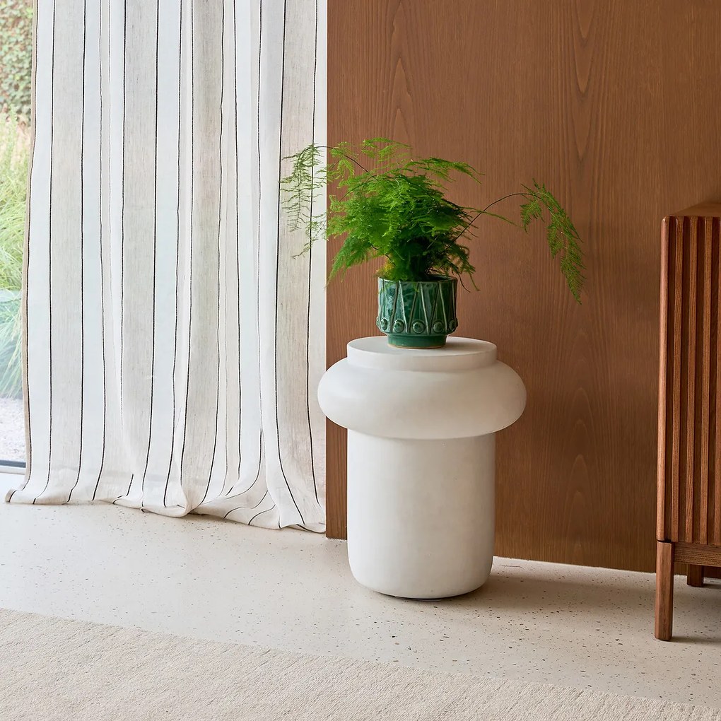 Bloempot van reliëfkeramiek, diameter 15 cm, KYRIA