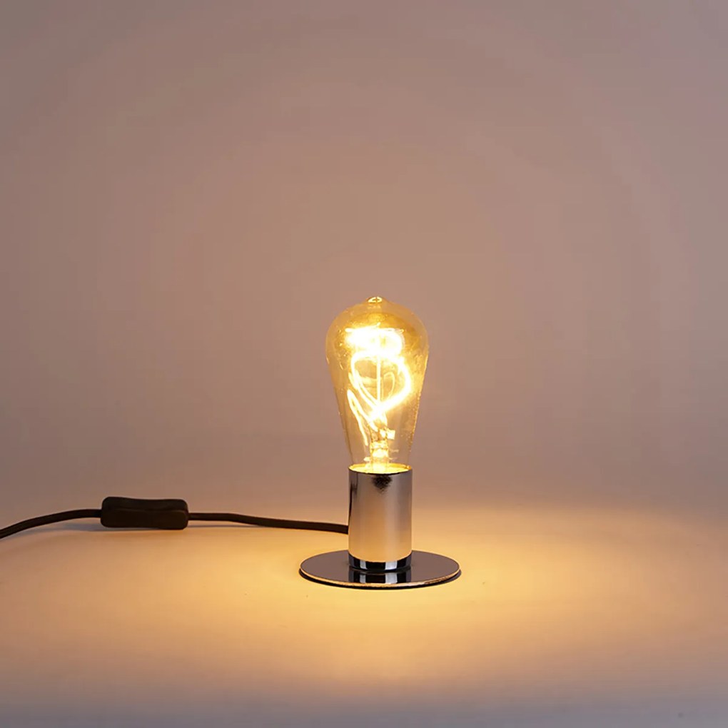 Set van 3 E27 dimbare LED spiraal lampen ST64 goud 4W 270 lm 2100K
