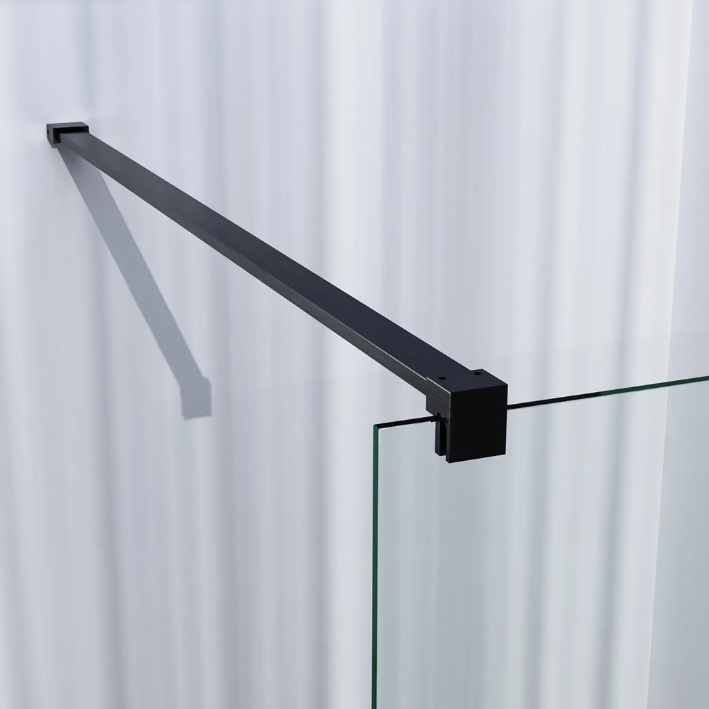 Brauer Gunmetal Season inloopdouche helder glas 60x200 met muurprofiel gunmetal geborsteld