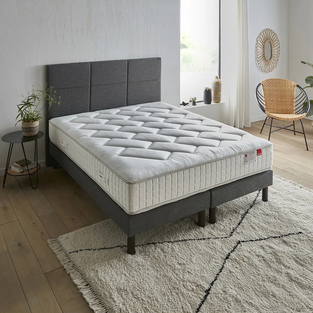 Ensemble matras met veren l'Authentique + beddenbodem