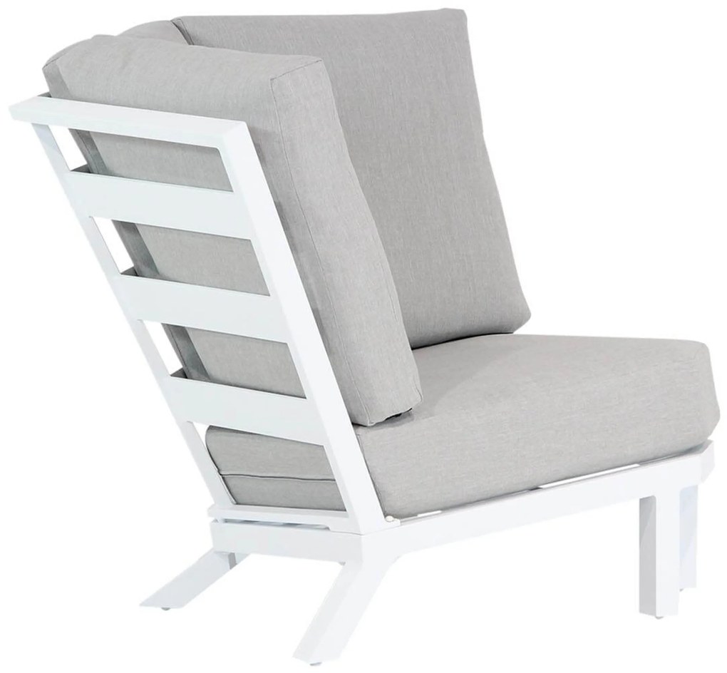 Hoek loungeset 5 personen Aluminium Wit  Santika Furniture Santika Cinta