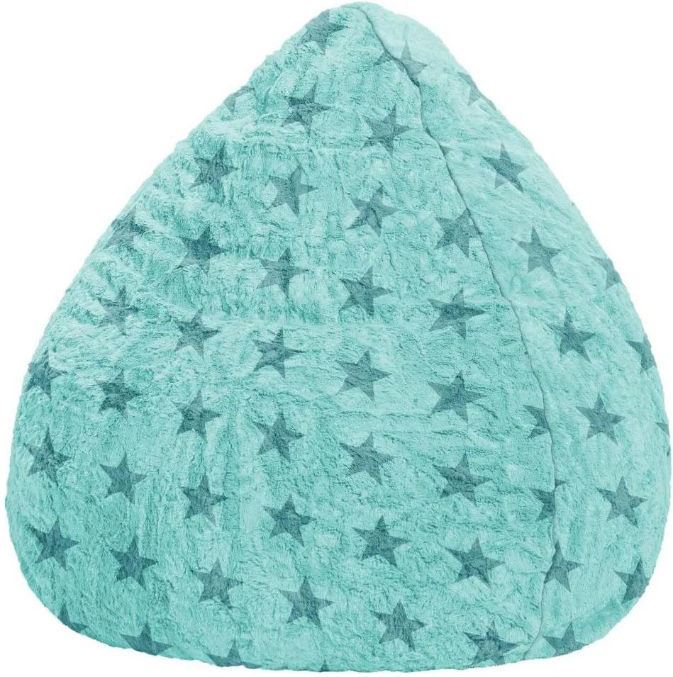 Sitting Point BeanBag Fluffy Stars L - Turquoise