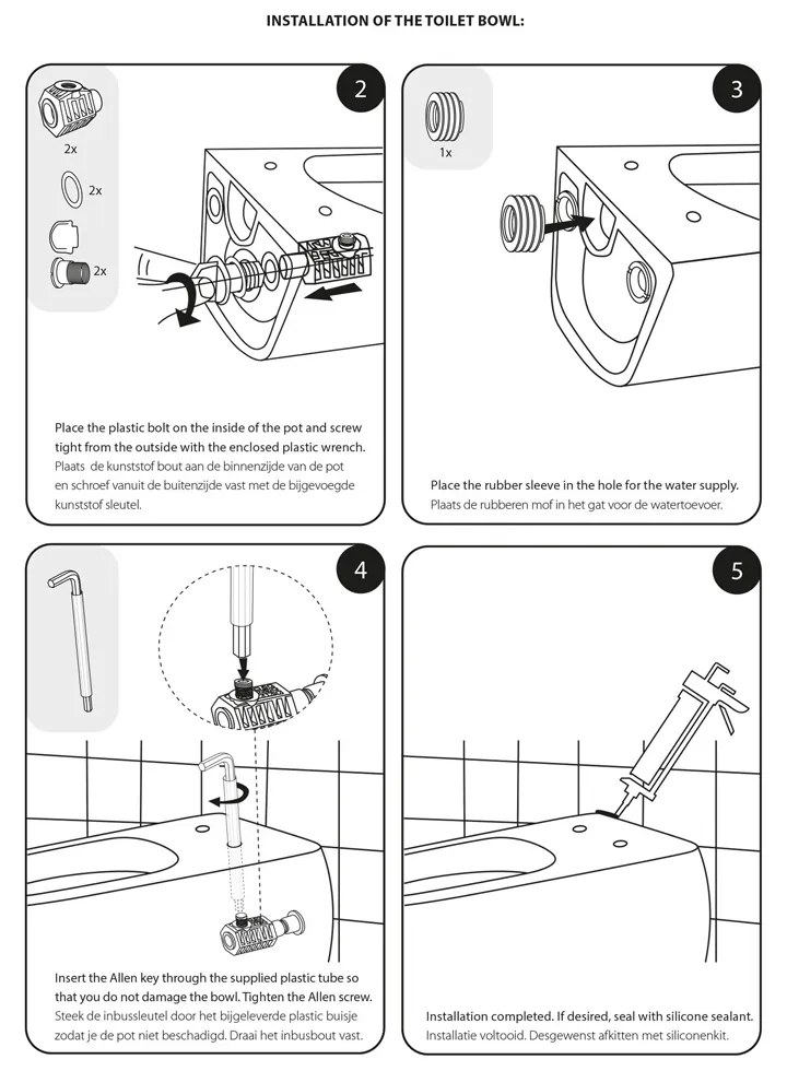 Differnz wand toilet rimless/zitting mat wit