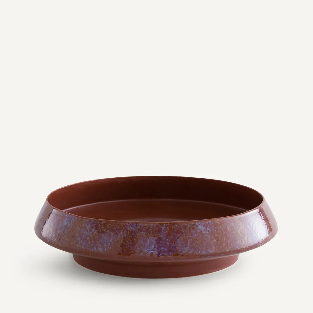 Schaal in keramiek met email , Médine