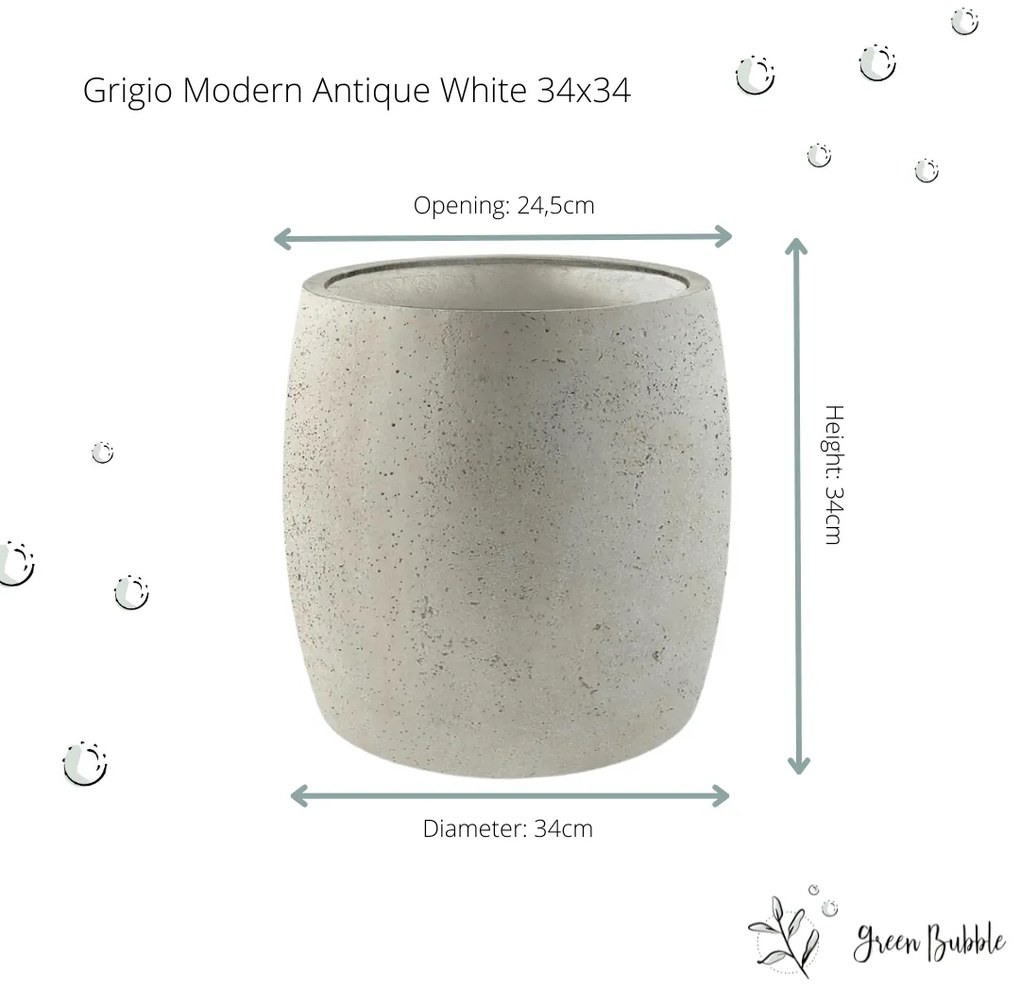 Pot Grigio Modern Antique White