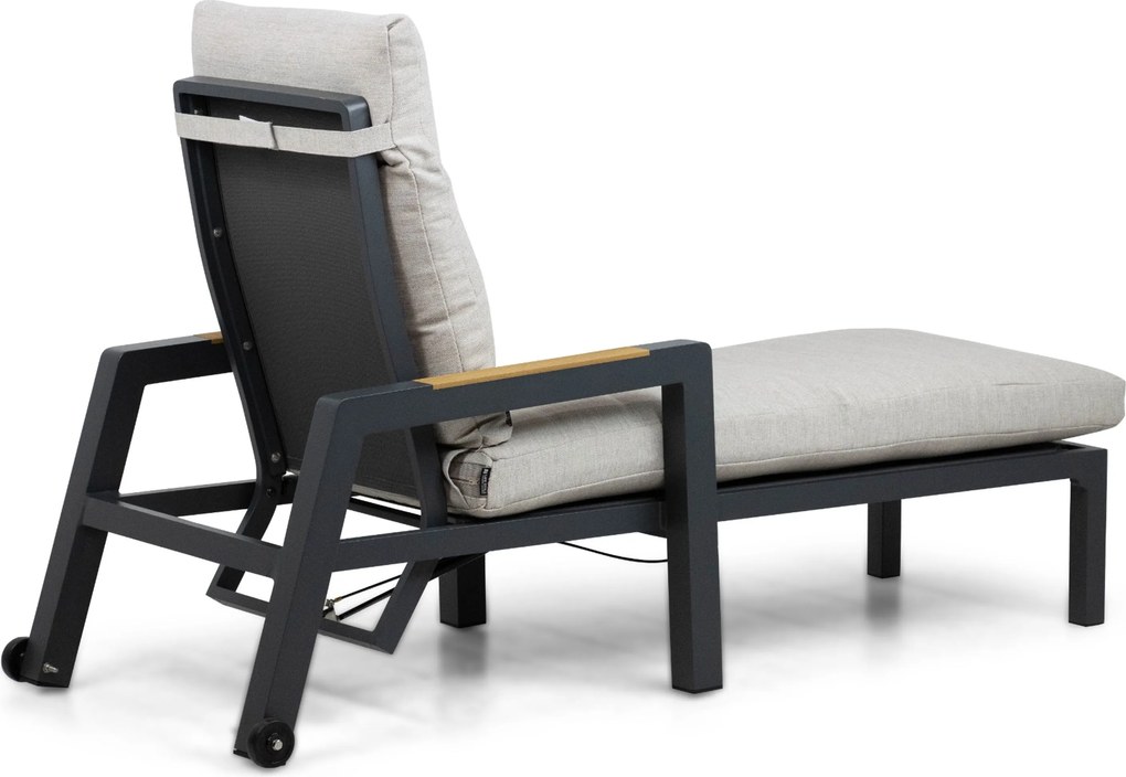Lifestyle Garden Furniture Evora Ligbed Verstelbaar Aluminium Grijs