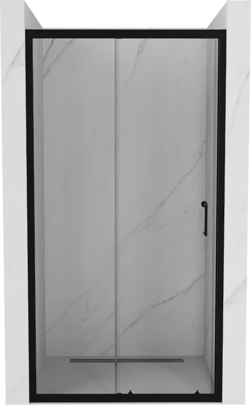 Mexen Apia schuifdouchedeur 95 cm, transparant, zwart - 845-095-000-70-00