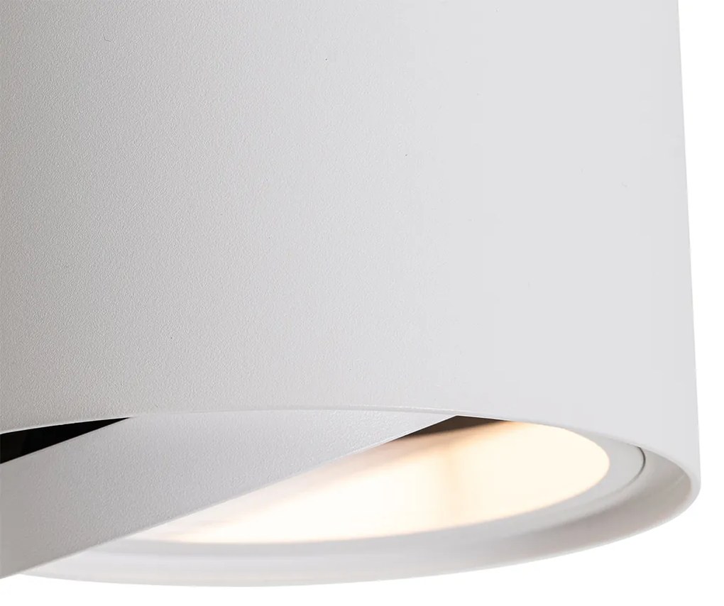 Moderne plafondSpot / Opbouwspot / Plafondspot wit draai- en kantelbaar AR111 - Rondoo Up Modern GU10 Binnenverlichting Lamp