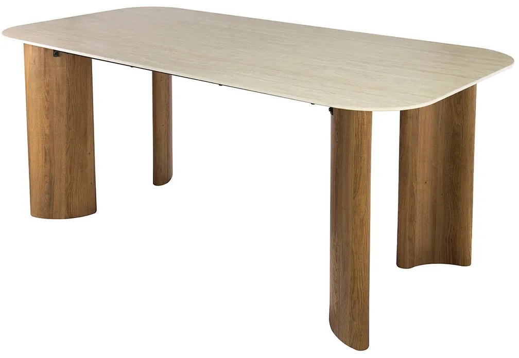 Rechthoekige Eettafel Met Ronde Hoeken - 180 X 90cm.