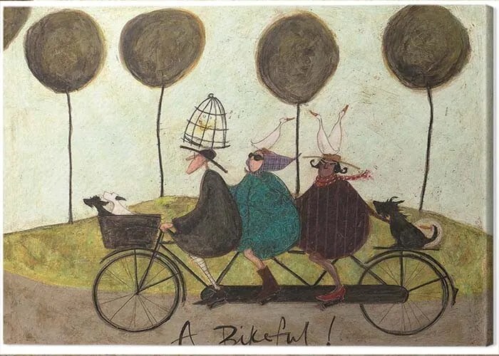 Schilderij op canvas Sam Toft - A Bikeful!