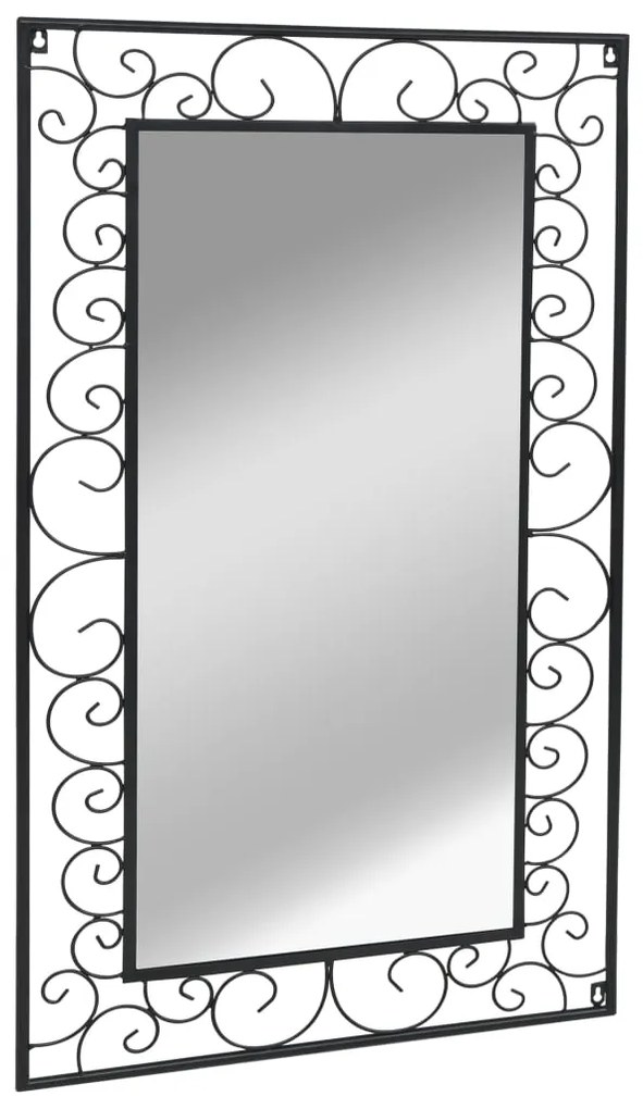 vidaXL Wandspiegel rechthoekig 60x110 cm zwart