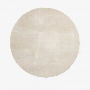 Ronde Daroca Vloerkleed Beige – Crème & Ø120 Cm - Sklum