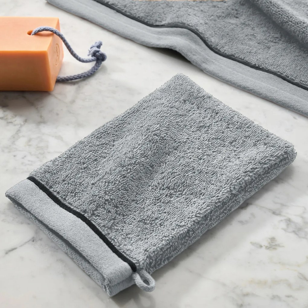 Set van 2 washandjes in gekamd katoen 675 gr/m², Victor