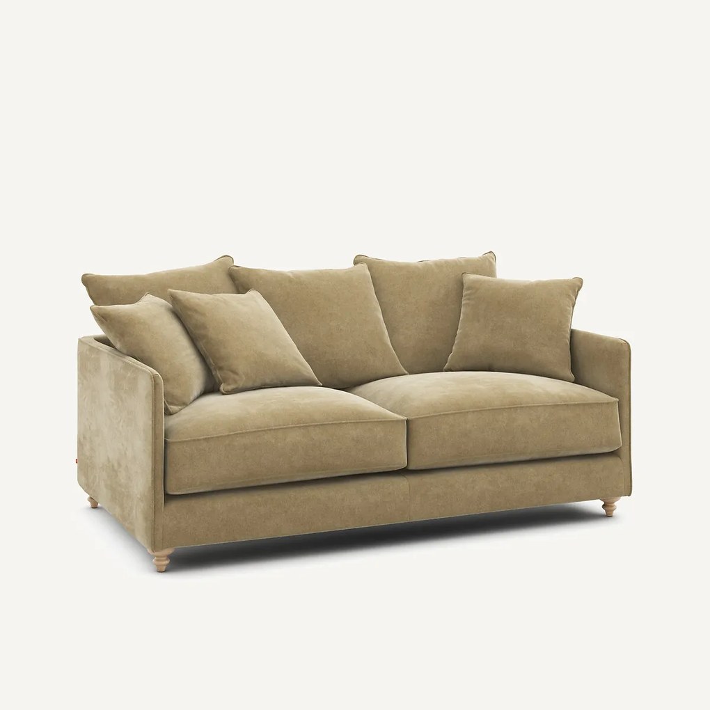 Compacte slaapbank in stonewashed fluweel, Lazare