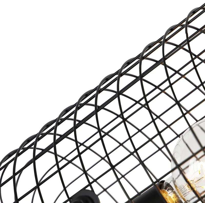 Industriële vloerlamp tripod staal zwart - Bliss Vefa