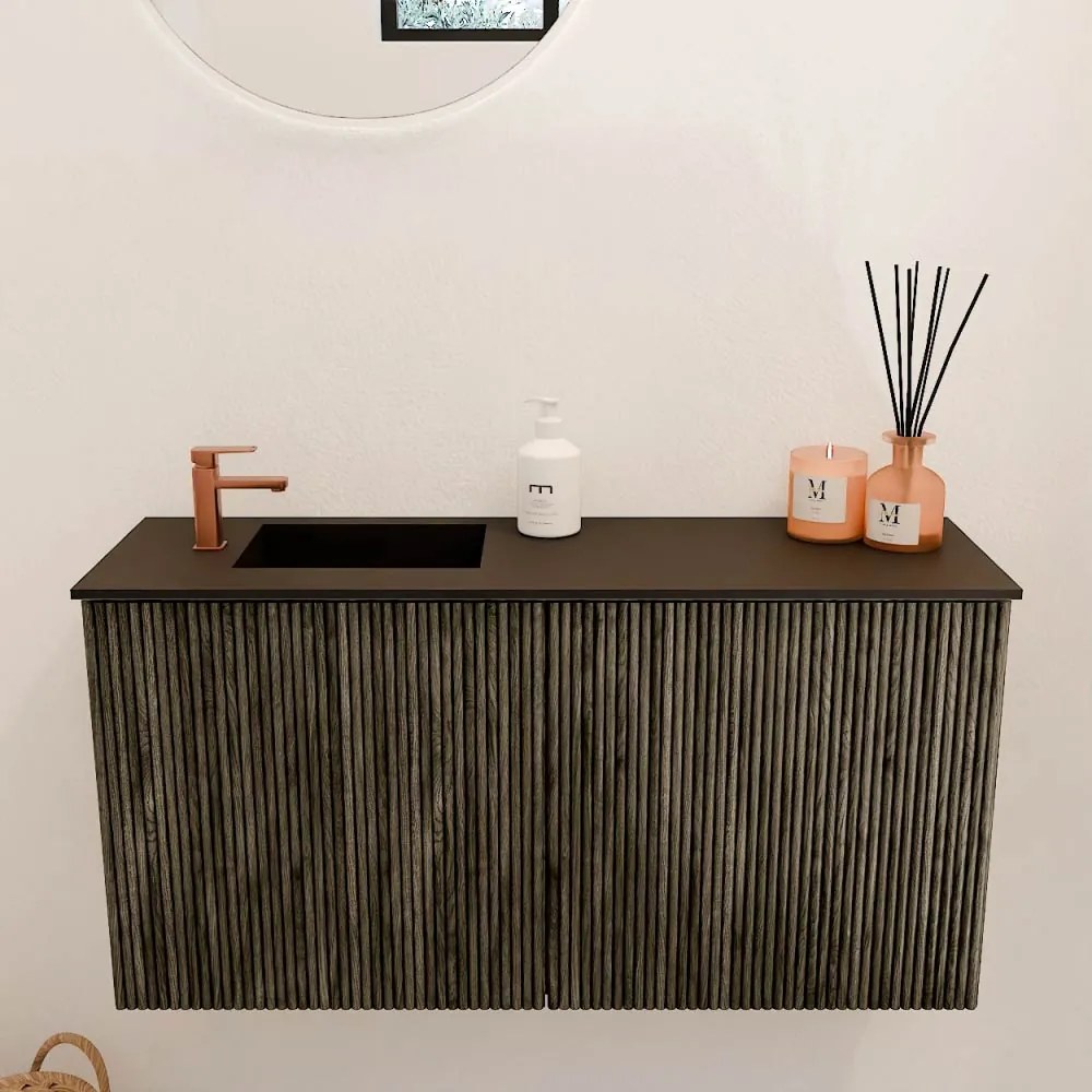 Mondiaz Joya 80cm toiletmeubel shadow met wastafel faye links 1 kraangat urban