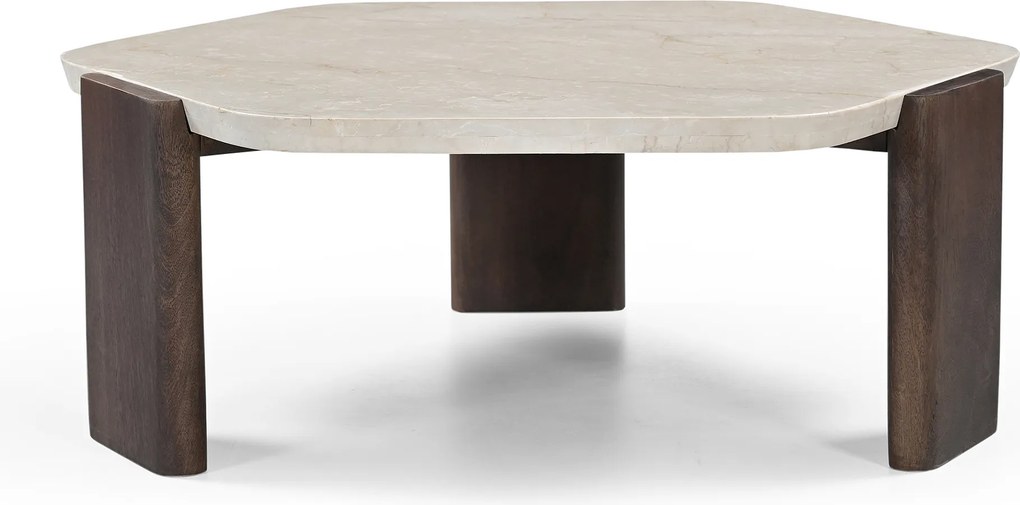 Salontafel Met Marmeren Blad - 95 X 95cm.