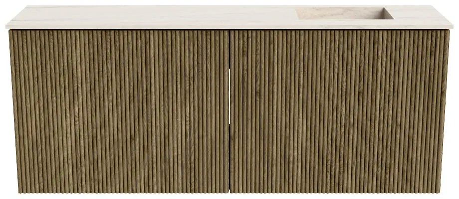 Mondiaz Joya DLux 100cm toiletmeubel dusk met wastafel faye rechts zonder kraangat meli