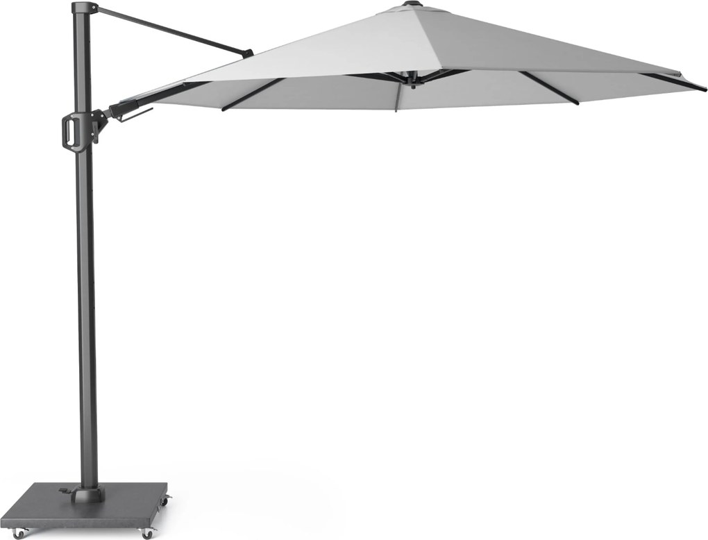 Platinum Challenger zweefparasol 3.5m T2 (incl. voet + hoes) licht grijs