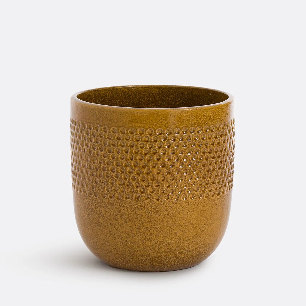 Bloempot in terracotta met emailØ38 cm, Lullya