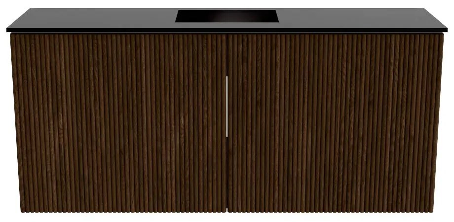 Mondiaz Joya 90cm toiletmeubel walnut met wastafel faye midden zonder kraangat urban