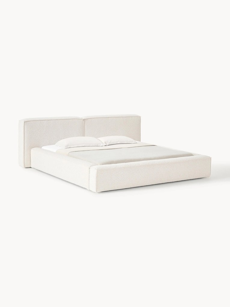 Gestoffeerd bouclé bed Lennon