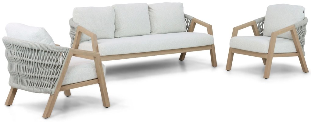 Stoel en Bank Loungeset 5 personen Aluminium Taupe  Santika Furniture Santika