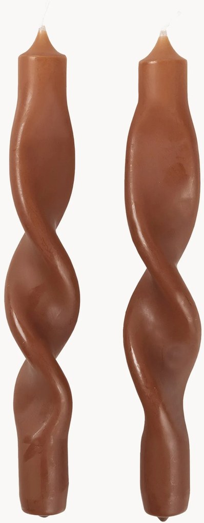 Handgemaakte steekkaarsen Twist (set van 2)